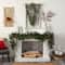 3ft. White LED Lights Holiday Geometric Christmas Diamond Wreath With Pinecones